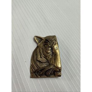 JJ Jonette Tiger Brooch Signed Vintage